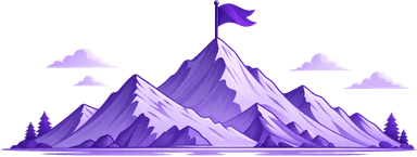 Mountain with flag